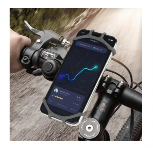 Suporte de Celular Suporte Universal De Moto E Bike De Silicone Ajustável 360 Suporte Case Capinha P/ Celular GPS Universal 360° Bike Moto