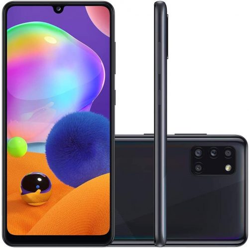 Smartphone Samsung Galaxy A31 Dual Chip, Android 10, Tela 6.4″, Octa-Core, 128GB 4G, Câmera Quádrupla 48MP+8MP+5MP+5MP, Preto, SM-A315GZKKZTO