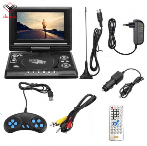 Multifuntional Tv / Fm / Usb / 7.8 Polegada Tv Portátil Dvd Player Portátil De Alta Definição Cd Tv Player Player Multimídia