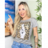 Camiseta Manga Longa com Capuz e Cordão