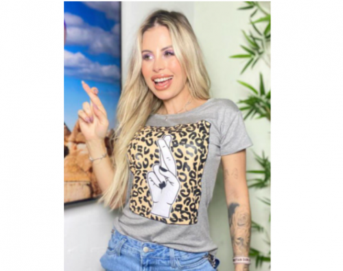 Blusinha feminina t-shirts Viscolycra estampadas