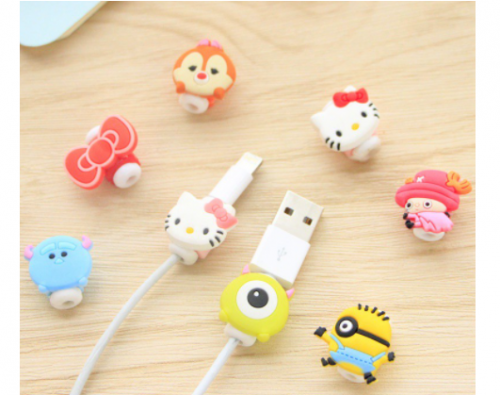 Protetor De Cabo De Dados De Desenho Animado Anti Fratura De Carregamento De Celular Smart Cover Usb