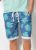 Actual – Bermuda Actual Folhagem Azul com Bolsos Laterais