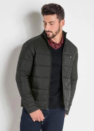 Actual – Jaqueta Preta com Enchimento Actual