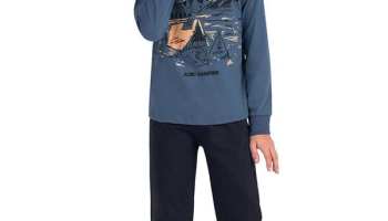 Alenice – Conjunto Pijama Camping Menino Azul