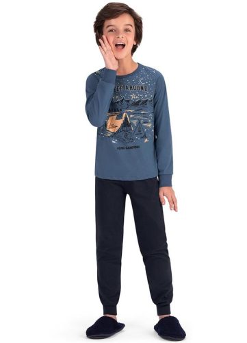 Alenice – Conjunto Pijama Camping Menino Azul