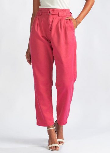 Animale Jeans – Calça Sarja Clochard Pregas Rosa