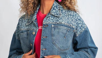 Animale Jeans – Jaqueta Jeans Estampa Onca Azul