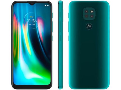 Smartphone Motorola Moto G9 Play 64GB Verde – Turquesa 4GB RAM 6,5” Câm. Tripla + Selfie 8MP