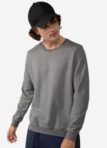 Basicamente – Blusão Moletom Flanelado Masculino Mescla Escuro