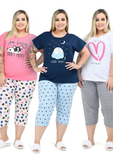 Be Blast – Kit 3 Pijamas Pescador 100% Algodão Multicores