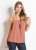 Blusa Alça Decote Drapeado Marrom Claro Quintess