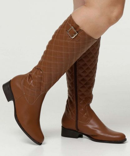 Bota Feminina Cano Alto Matelassê Via Uno