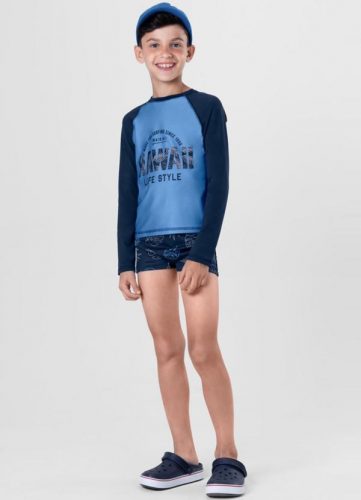 Brandili – Conjunto em Malha Uv Infantil Menino Azul
