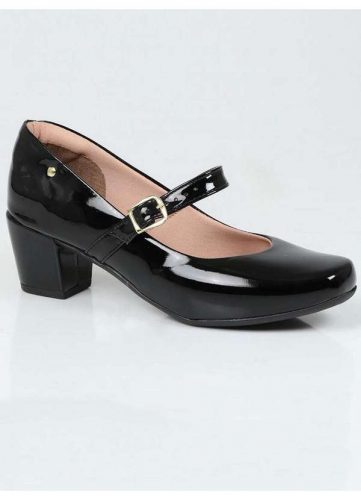 Bruna Rocha – Sapato Boneca Feminino Bruna Rocha Bico Quadrado Preto