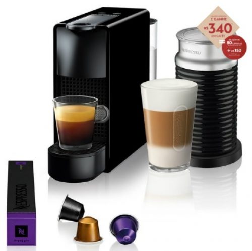 Máquina de Café Nespresso Essenza Mini C30 Preta com Aeroccino 3 220V