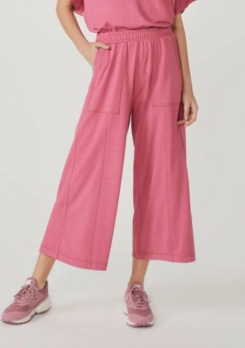 Calça Pantacourt Feminina Em Moletinho – Rosa