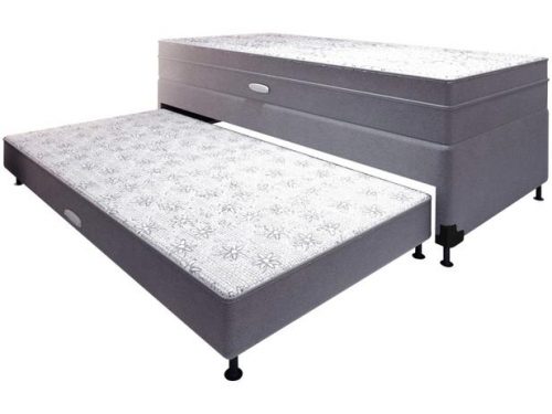 Cama Box Solteiro LightSpuma com Baú – e Cama Auxiliar 61cm de Altura Lady