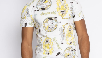 Camiseta Masculina com Estampa Rick e Morty Branca