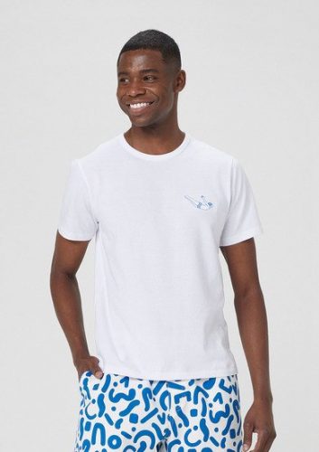 Camiseta Masculina Estampada Slim – Branco