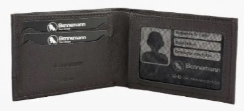 Carteira de Couro Bennemann Unissex Slim CNH 831AI