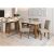 Conjunto de Mesa de Jantar com Tampo de Vidro Jade e 4 Cadeiras Ana Veludo Linho Off White e Cinza