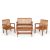Conjunto Jardim Em Madeira Robust – Natural