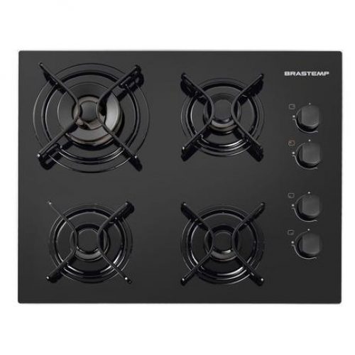 Cooktop 4 bocas Brastemp com duplachama e acendimento automático