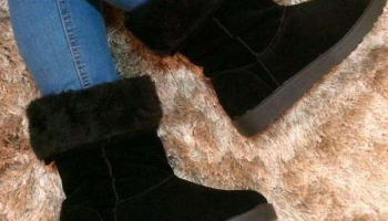 Damannu Shoes – Bota Preta Forrada com Pelos Preto