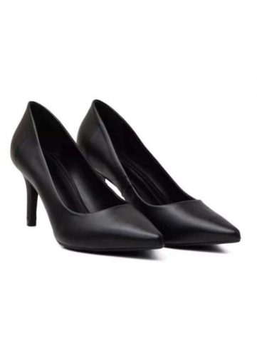 Damers – Scarpin Feminino Sapato Casual Salto Fino Moderno Elegante Preto