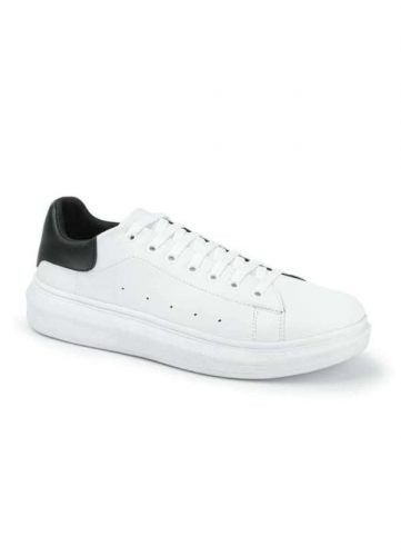 Damers – Tenis Casual Masculino Sola Reta Estilo Moderno Branco