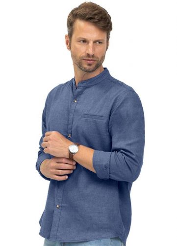 Diametro – Camisa Fio Tinto Masculina Azul