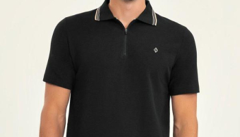 Diametro – Polo Masculino Manga Curta Malhão Fruit Preto