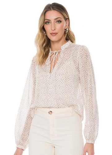 Doce Trama – Blusa Feminina Bege