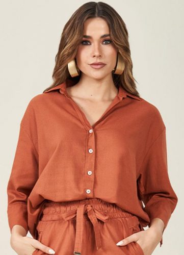 Doce Trama – Camisa Marrom