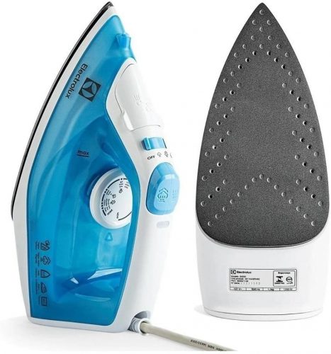 Electrolux SIE60 – Ferro de Passar Seco e Vapor, Base Antiaderente, Vapor Vertical, Extra Anti Gotejamento, 1200W, Cabo 1,65m, 127V, Azul