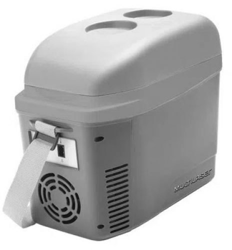 MINI COOLER 2 7L CINZA FOSCO COM PORTA COPOS 12V COM ALCA – TV013