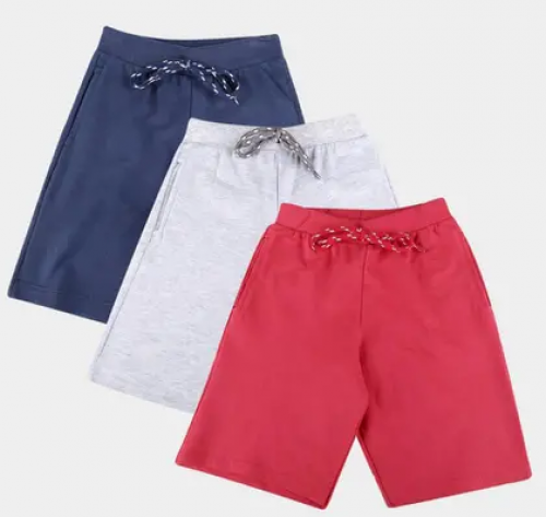 Kit Bermuda Infantil Candy Kids Moletinho Masculino – 3 Peças