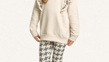 Fakini Kids – Conjunto Blusão/Legging Bege