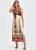 Farm – Vestido Tecido Tapete de Flor Bege