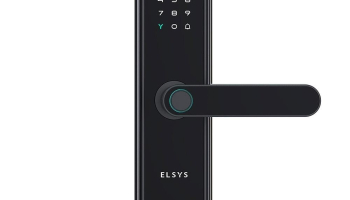 Fechadura Digital de Embutir Elsys, Wi-Fi, Biometria, Câmera, Preto – ESF-DE5100I