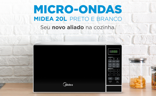 Forno Micro-ondas 20L Preto Midea 220V MRAS22
