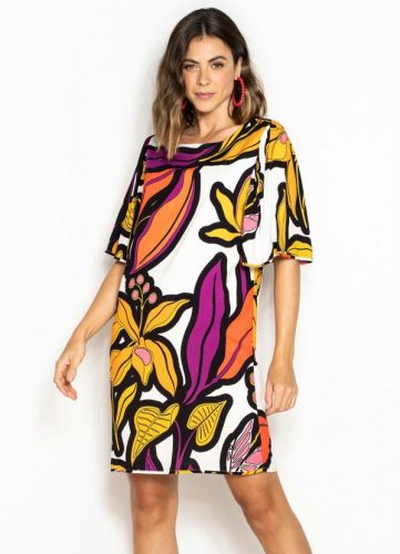 Forum – Vestido Curto de Viscose Branco
