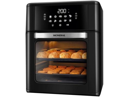 Fritadeira Elétrica sem Óleo/Air Fryer Mondial Forno Oven AFON-12L-FB Preta 12L