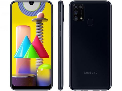 Smartphone Samsung Galaxy M31 128GB Preto 4G – 6GB RAM Tela 6,4” Câm. Quádrupla + Selfie 32MP