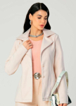 Gris – Casaco Feminino Adulto de Lã Bege