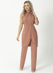 Gris – Conjunto Feminino em Tecido Perolado Bege