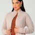 Gris – Conjunto Feminino em Tecido Perolado Bege