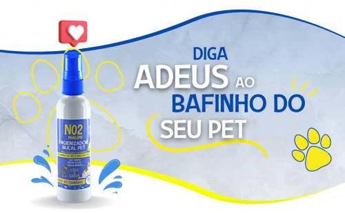 Higienizador Bucal 120mL NO2PROBLEMS Linha Pet Anti Tartaro Acaba Com Bafinho Solução Spray