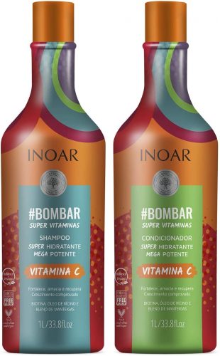 Inoar Kit Shampoo e Condicionador Bombar Super Vitaminas, 1 Litro